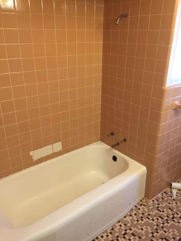Bathtub & Title Refinishing - Before
